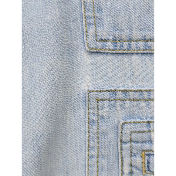 Old Navy Y2K Revival Capris Size 4 Low Rise Light Wash Straight Leg Retro Blue - Picture 8 of 14